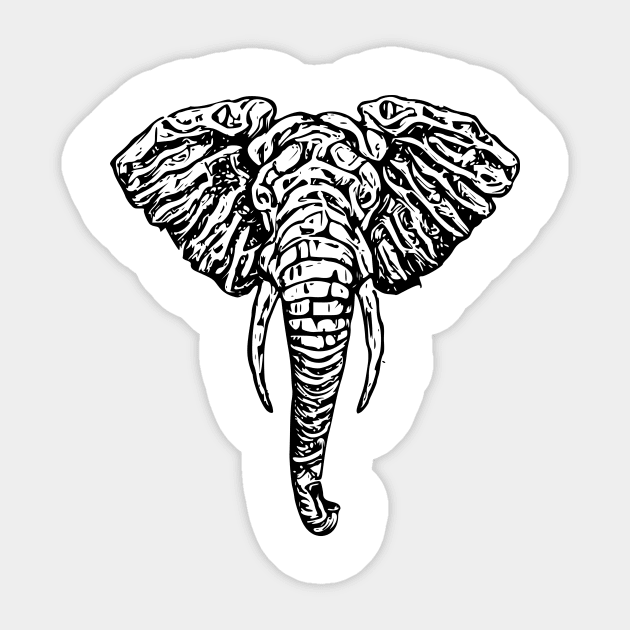 Elephant Art Sticker by valsymot